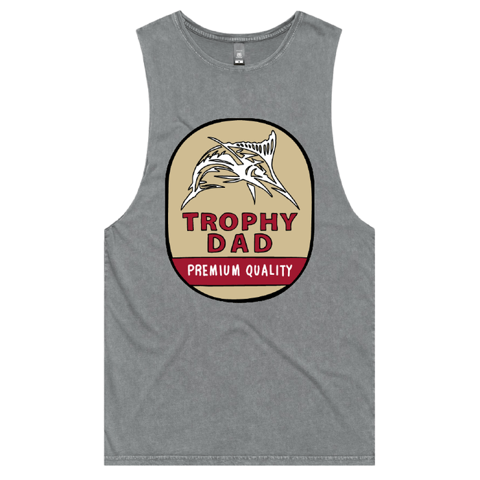 S / Ash / Large Front Design Trophy Dad Northern 🍺🏆 – Tank