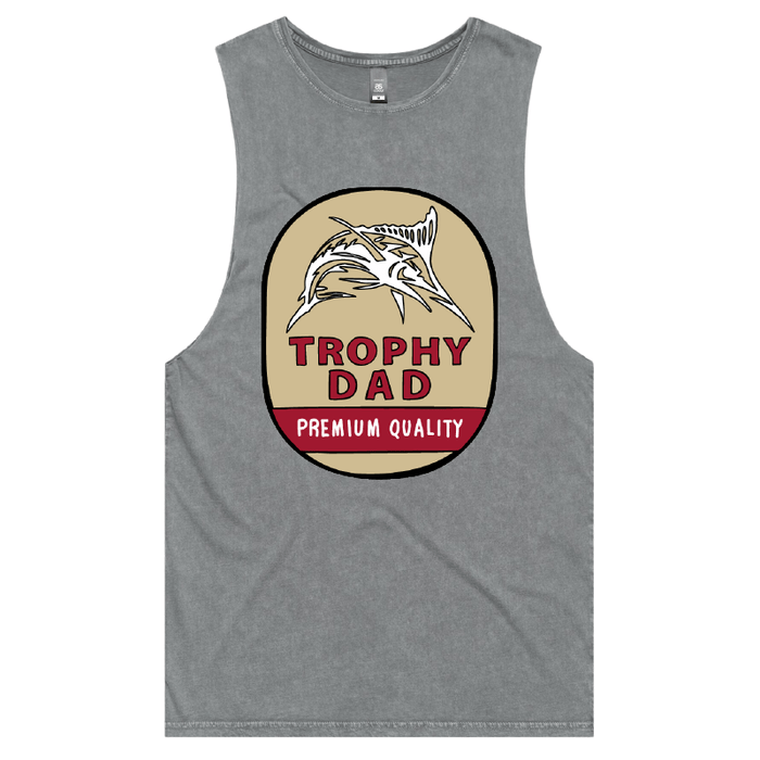 S / Ash / Large Front Design Trophy Dad Northern 🍺🏆 – Tank