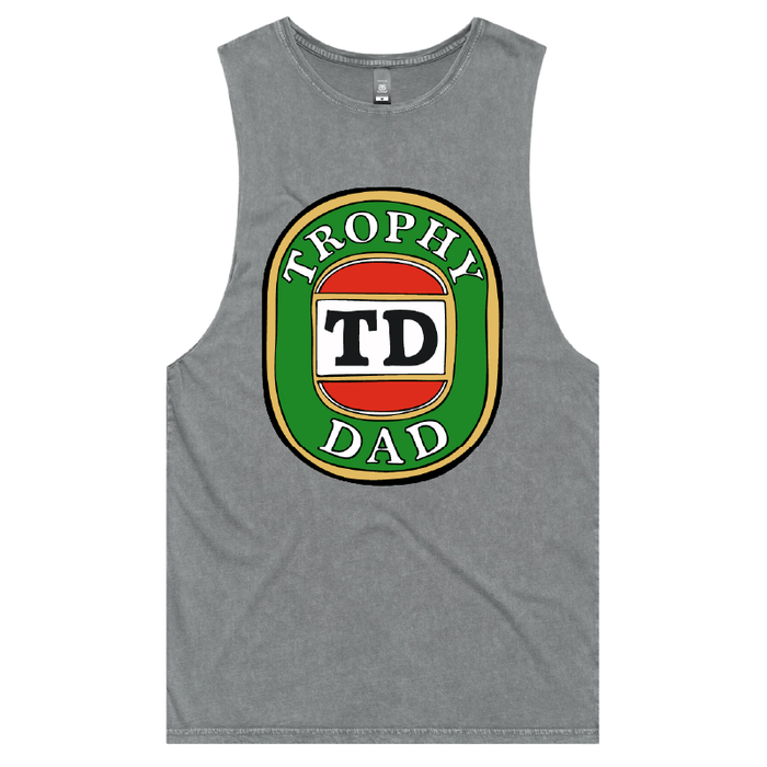 S / Ash / Large Front Design Trophy Dad Victor Bravo 🍺🏆 – Tank