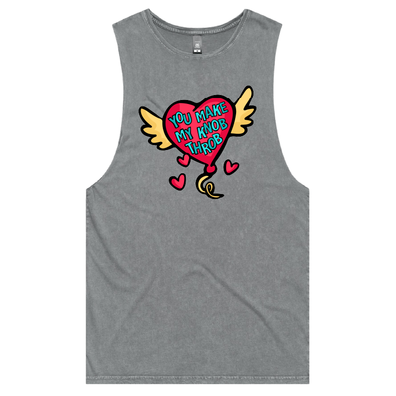 S / Ash / Large Front Design You Make My Knob Throb 🍆🌡️ – Tank