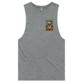 S / Ash / Small Front Design BIG Christmas 🎤🎅 - Tank