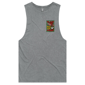 S / Ash / Small Front Design Here For The Feast 🦐🎄🐖 - Tank