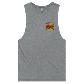 S / Ash / Small Front Design Hi Hungry, I'm Dad 🍔 - Tank