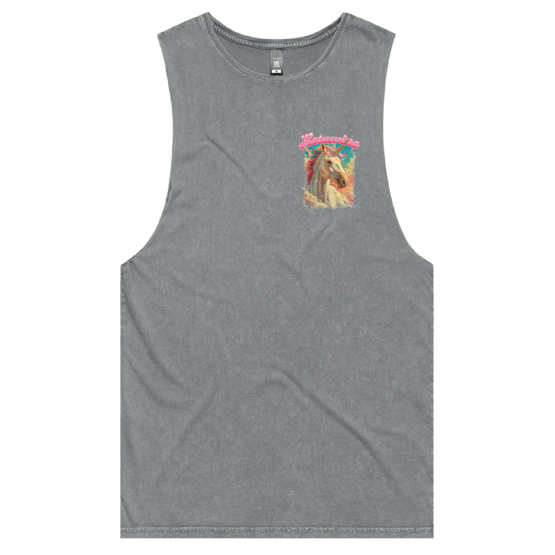 S / Ash / Small Front Design Ketamine Unicorn 💉🦄 - Tank
