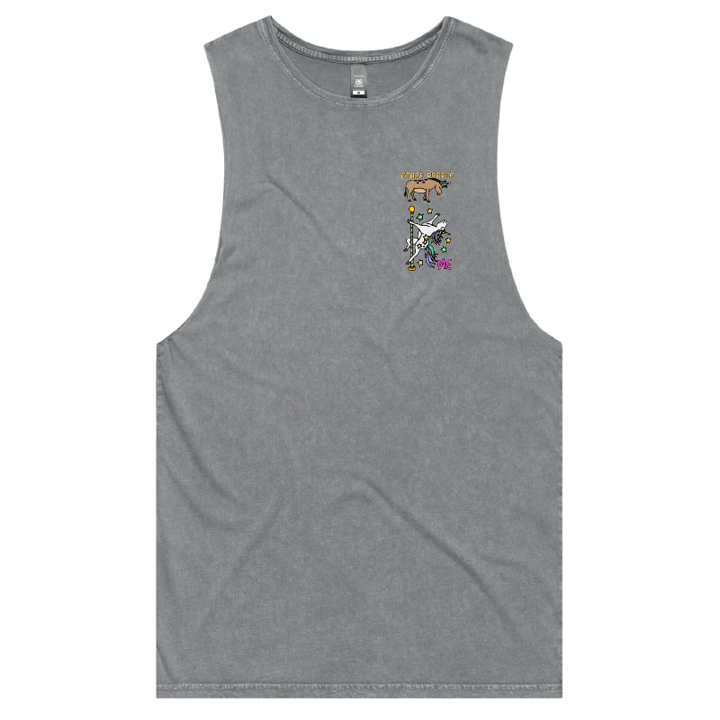 S / Ash / Small Front Design Not Like The Others  🐴🦄 – Tank