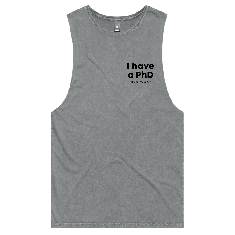 S / Ash / Small Front Design Pretty Huge.....🎓 - Tank