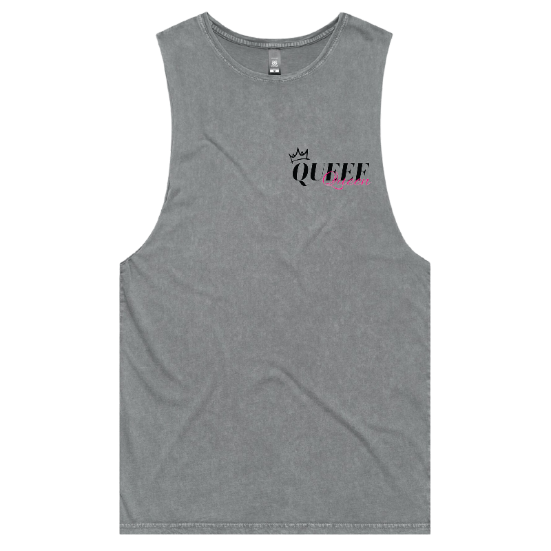 S / Ash / Small Front Design Queef Queen 💨👑 - Tank