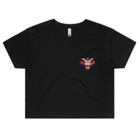 S / Black Bat Dad 🦹🏻‍♂️⚾️ - Women's Crop Top