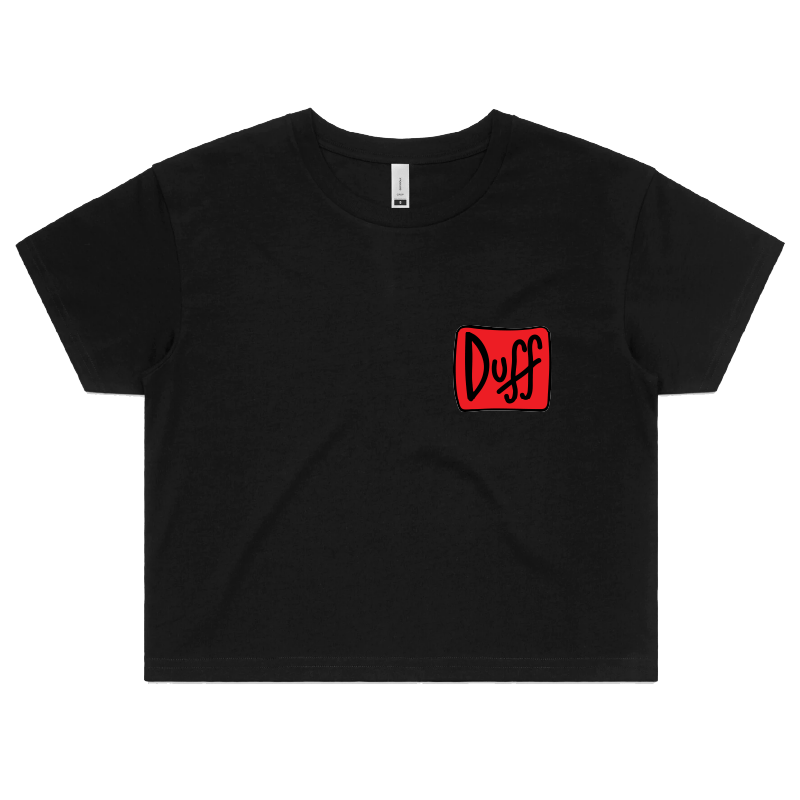 S / Black Duff 👨‍🦲🍻 - Women's Crop Top