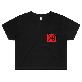 S / Black Duff 👨‍🦲🍻 - Women's Crop Top