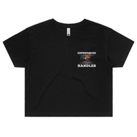S / Black Experienced 🐔 Handler - Women's Crop Top