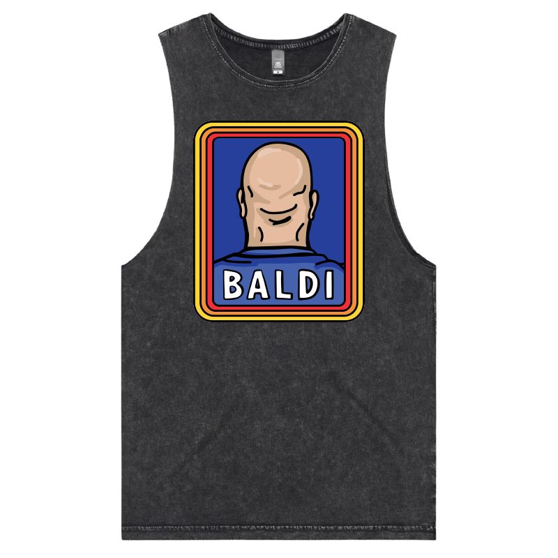 S / Black / Large Front Design Baldi 👨🏻‍🦲✂️ – Tank