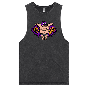 S / Black / Large Front Design Bat Dad 🦹🏻‍♂️⚾️ - Tank