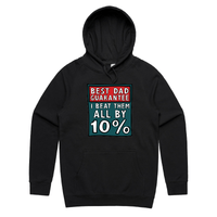 S / Black / Large Front Design Best Dad Guarantee 🔨 - Unisex Hoodie