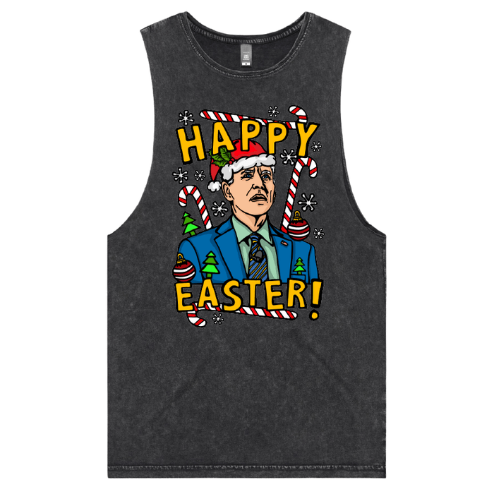 S / Black / Large Front Design Biden Christmas 👨‍🦳🥚 - Tank