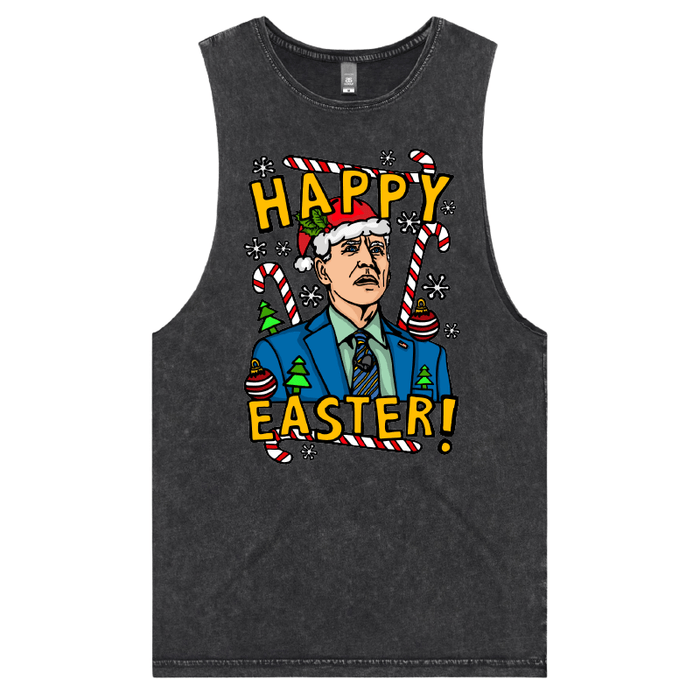 S / Black / Large Front Design Biden Christmas 👨‍🦳🥚 - Tank