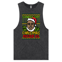 S / Black / Large Front Design BIG Christmas 🎤🎅 - Tank