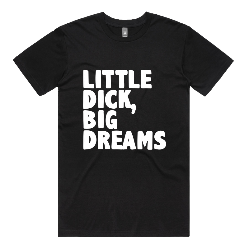S / Black / Large Front Design Big Dreamer 🍆💭 – Men's T Shirt