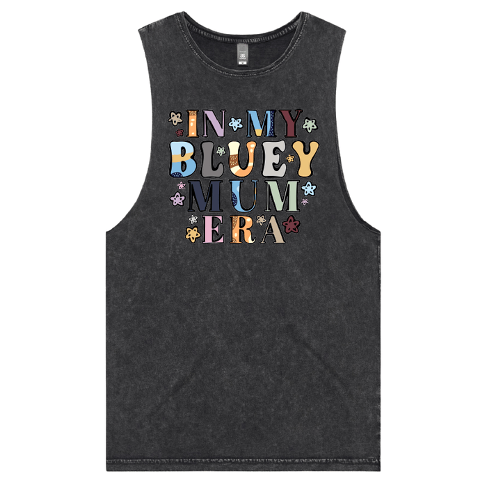S / Black / Large Front Design Bluey Mum Era – Tank