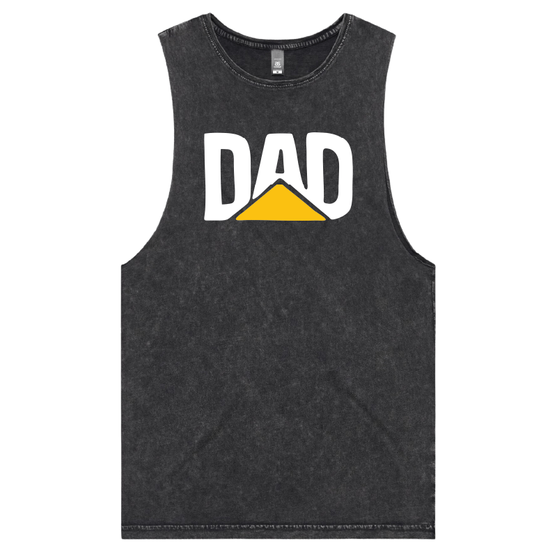 S / Black / Large Front Design CAT Dad 🚧🏗 - Tank