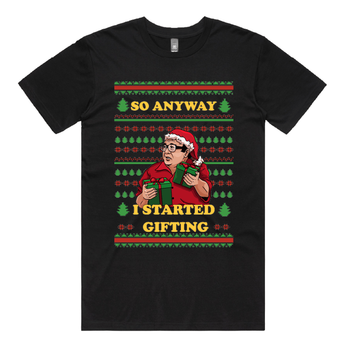 S / Black / Large Front Design Danny DeGift-o 🎁🧑‍🎄 - Men's T Shirt