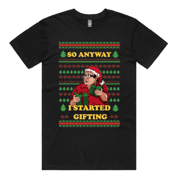 S / Black / Large Front Design Danny DeGift-o 🎁🧑‍🎄 - Men's T Shirt