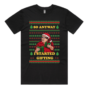 S / Black / Large Front Design Danny DeGift-o 🎁🧑‍🎄 - Men's T Shirt