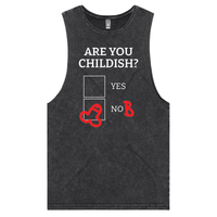 S / Black / Large Front Design Definitely Not Childish 📋🖕 - Tank
