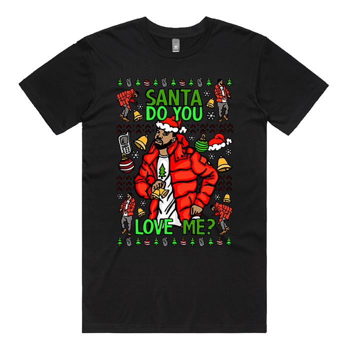 S / Black / Large Front Design Drake Festive Bling 📱🎄🎵 - Men's T Shirt