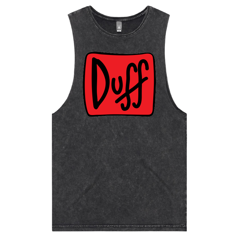 S / Black / Large Front Design Duff 👨‍🦲🍻 - Tank