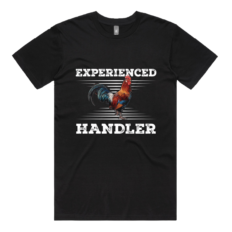 S / Black / Large Front Design Experienced 🐔 Handler - Men's T Shirt