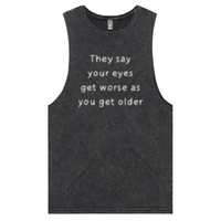 S / Black / Large Front Design Eyes Get Worse... 👓❌ – Tank