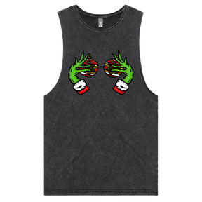 S / Black / Large Front Design Grinch Nips 🟢🟢 - Tank