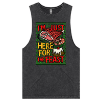 S / Black / Large Front Design Here For The Feast 🦐🎄🐖 - Tank