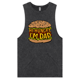 S / Black / Large Front Design Hi Hungry, I'm Dad 🍔 - Tank