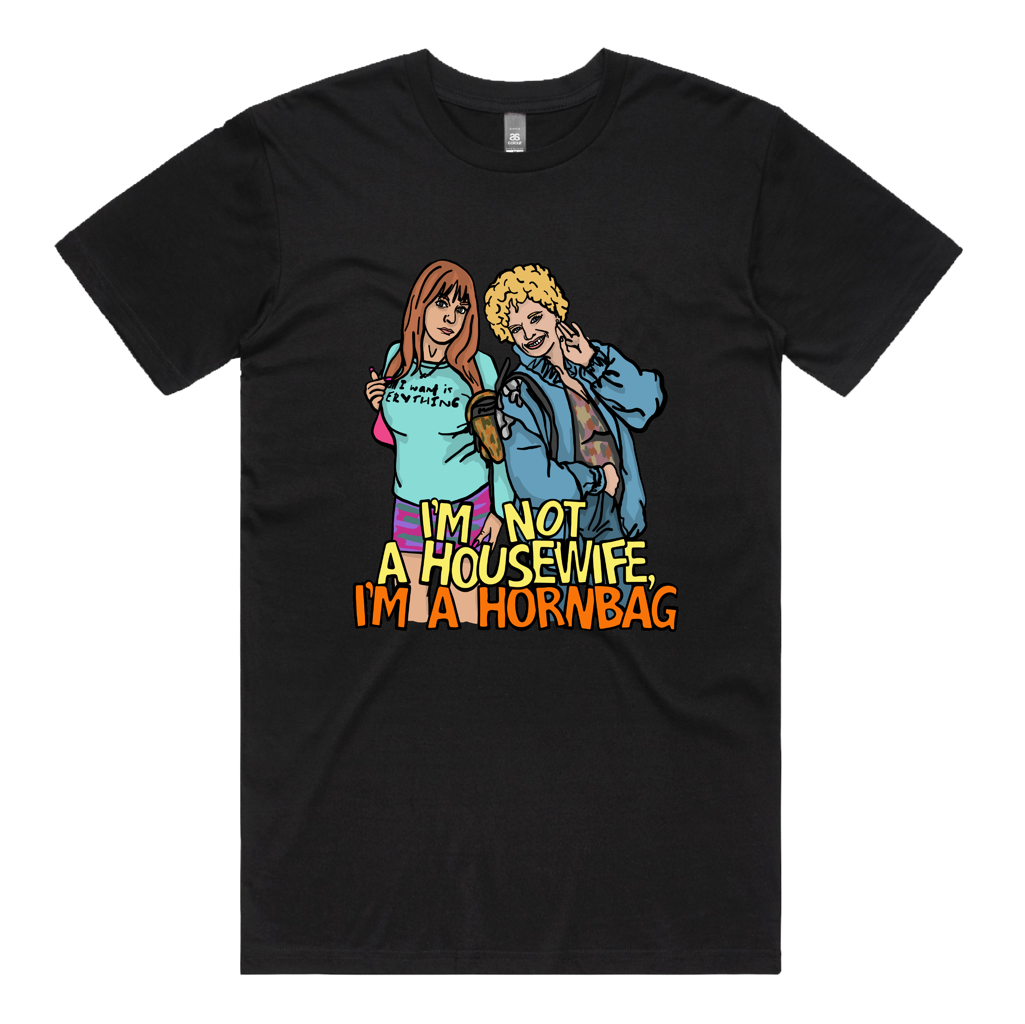 S / Black / Large Front Design Hornbag 😈 - Men's T Shirt