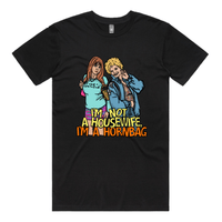 S / Black / Large Front Design Hornbag 😈 - Men's T Shirt