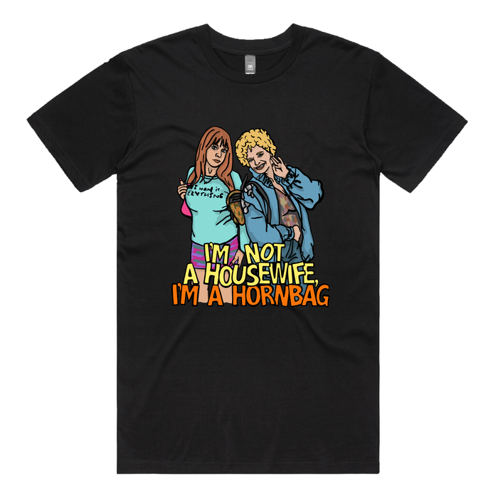 S / Black / Large Front Design Hornbag 😈 - Men's T Shirt