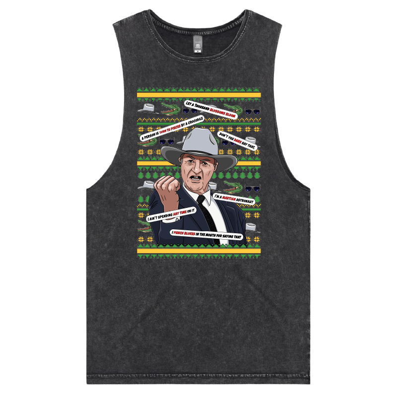 S / Black / Large Front Design Katter's Croc-mas 🤜🐊 - Tank