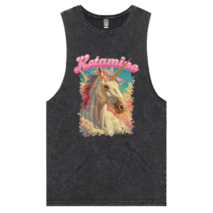 S / Black / Large Front Design Ketamine Unicorn 💉🦄 - Tank