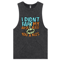 S / Black / Large Front Design Kiss From Down Under 😘💨 – Tank