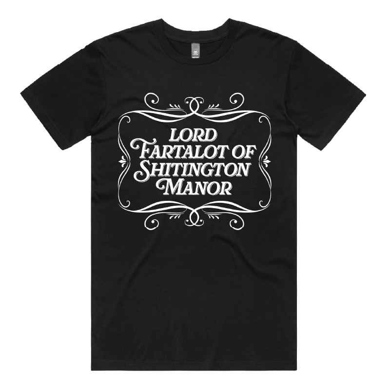 S / Black / Large Front Design Lord Fartalot 👑💨 – Men's T Shirt