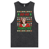 S / Black / Large Front Design Merry Mushrooms 🍄‍🟫🎄 - Tank