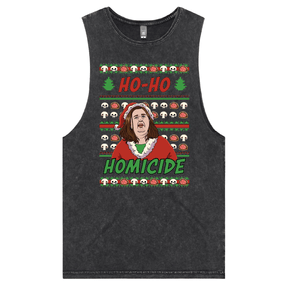 S / Black / Large Front Design Merry Mushrooms 🍄‍🟫🎄 - Tank