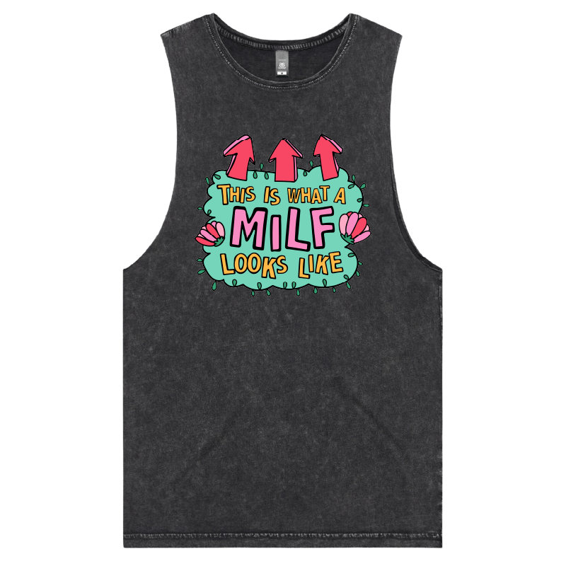 S / Black / Large Front Design MILF Looks Like 👆 – Tank