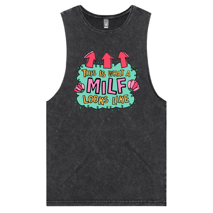 S / Black / Large Front Design MILF Looks Like 👆 – Tank