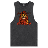 S / Black / Large Front Design Moustacha 🦁👨 - Tank