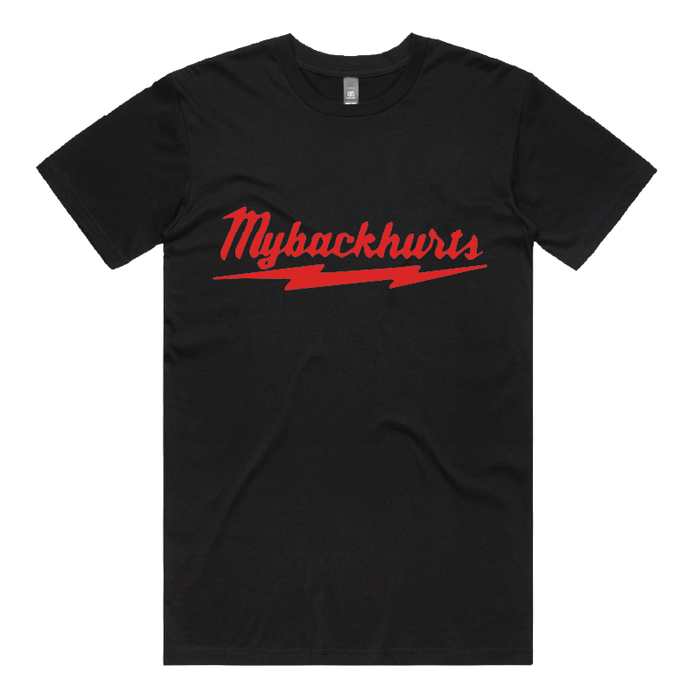 S / Black / Large Front Design My Back Hurts 🧰 – Men's T Shirt