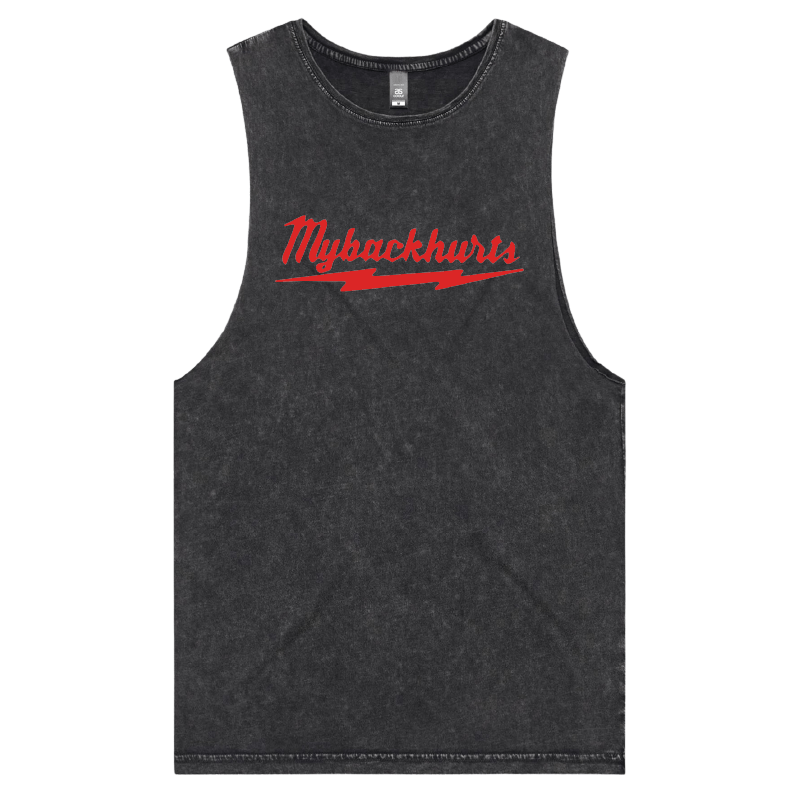 S / Black / Large Front Design My Back Hurts 🧰 – Tank