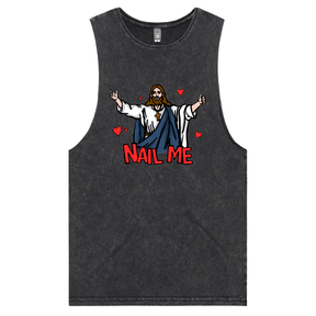 S / Black / Large Front Design Nail Me 🙏🔨 – Tank